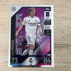 Real Madrid Soccer Trading Card. Luka Modric